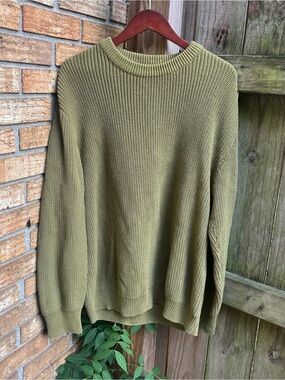 Toad&Co Men's Olive Green Crewneck Sweater